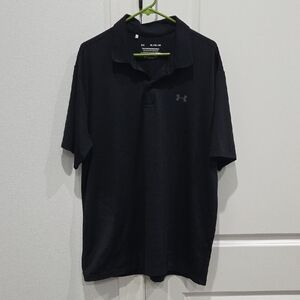 Mens Under Armour Men's Black Polo Shirt